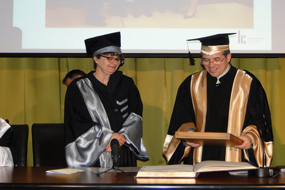 The ceremony of awarding the title of Doctor Honoris Causa of the University POLITEHNICA of Bucharest, to Mrs. Chantal ANDRAUD