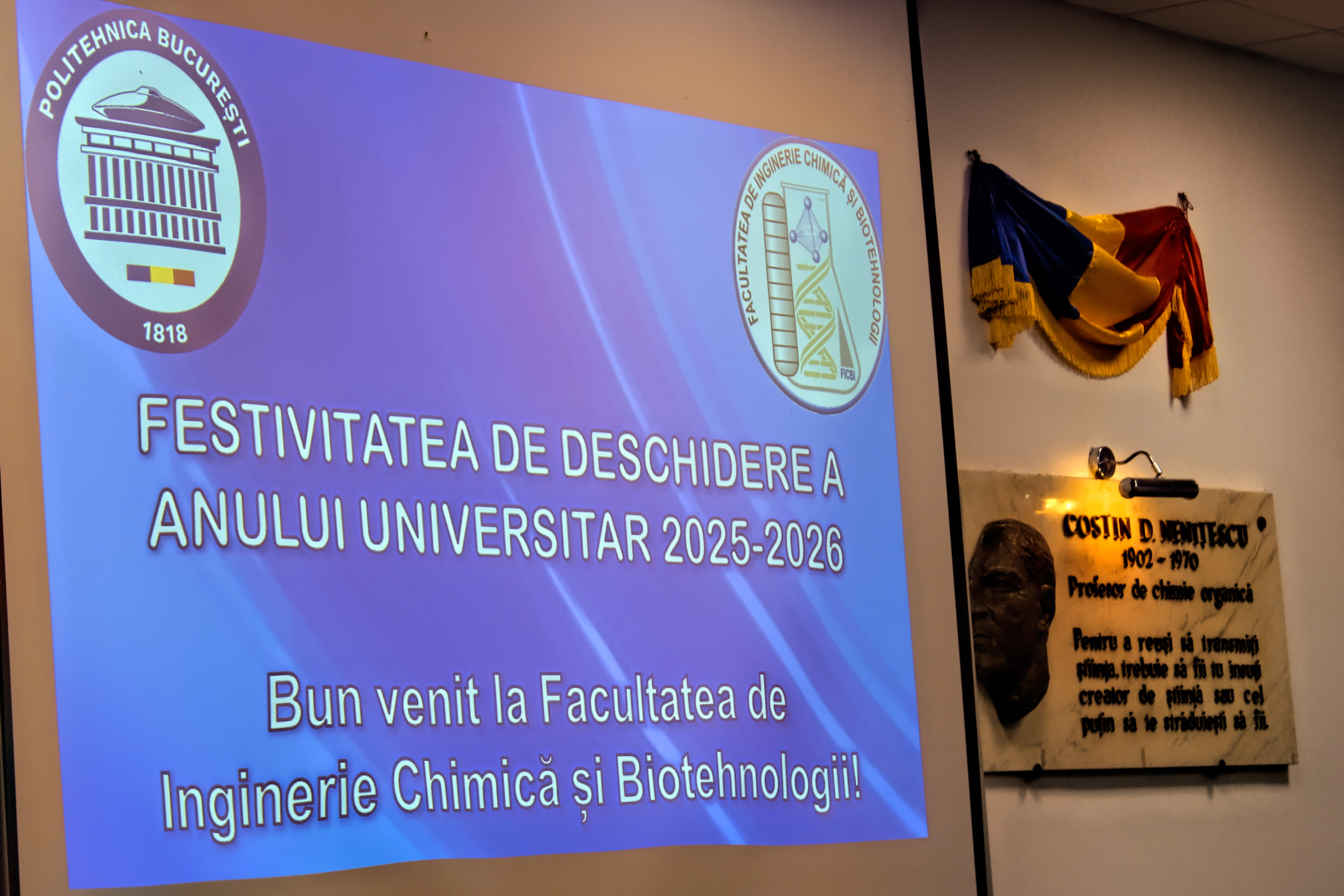 Festivitatea de deschidere a anului universitar 2025-2026 la Facultatea de Inginerie Chimică și Biotehnologii