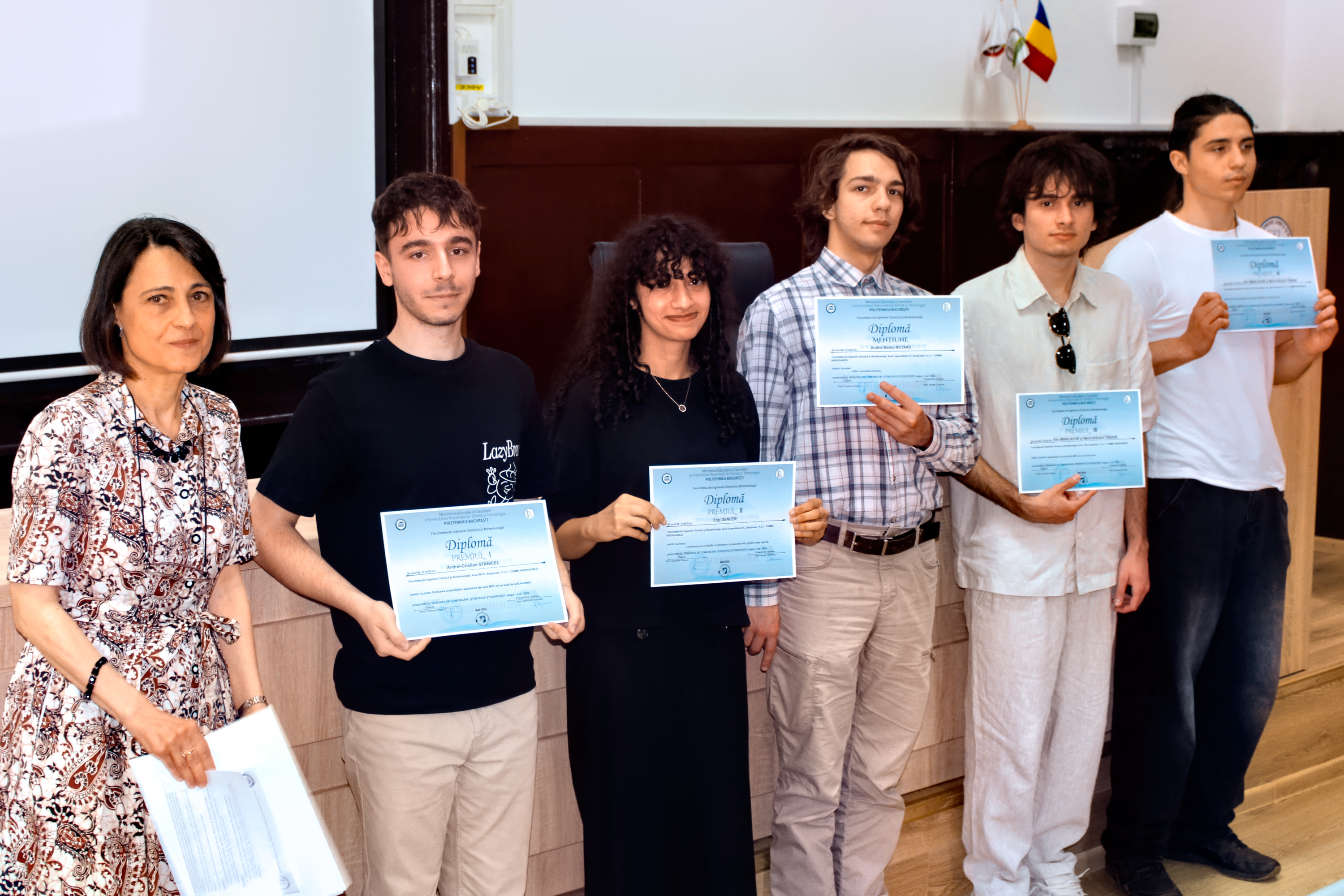 Festivitatea de premiere a Sesiunii de Comunicări Științifice Studențești și a Concursului Petru Spacu
