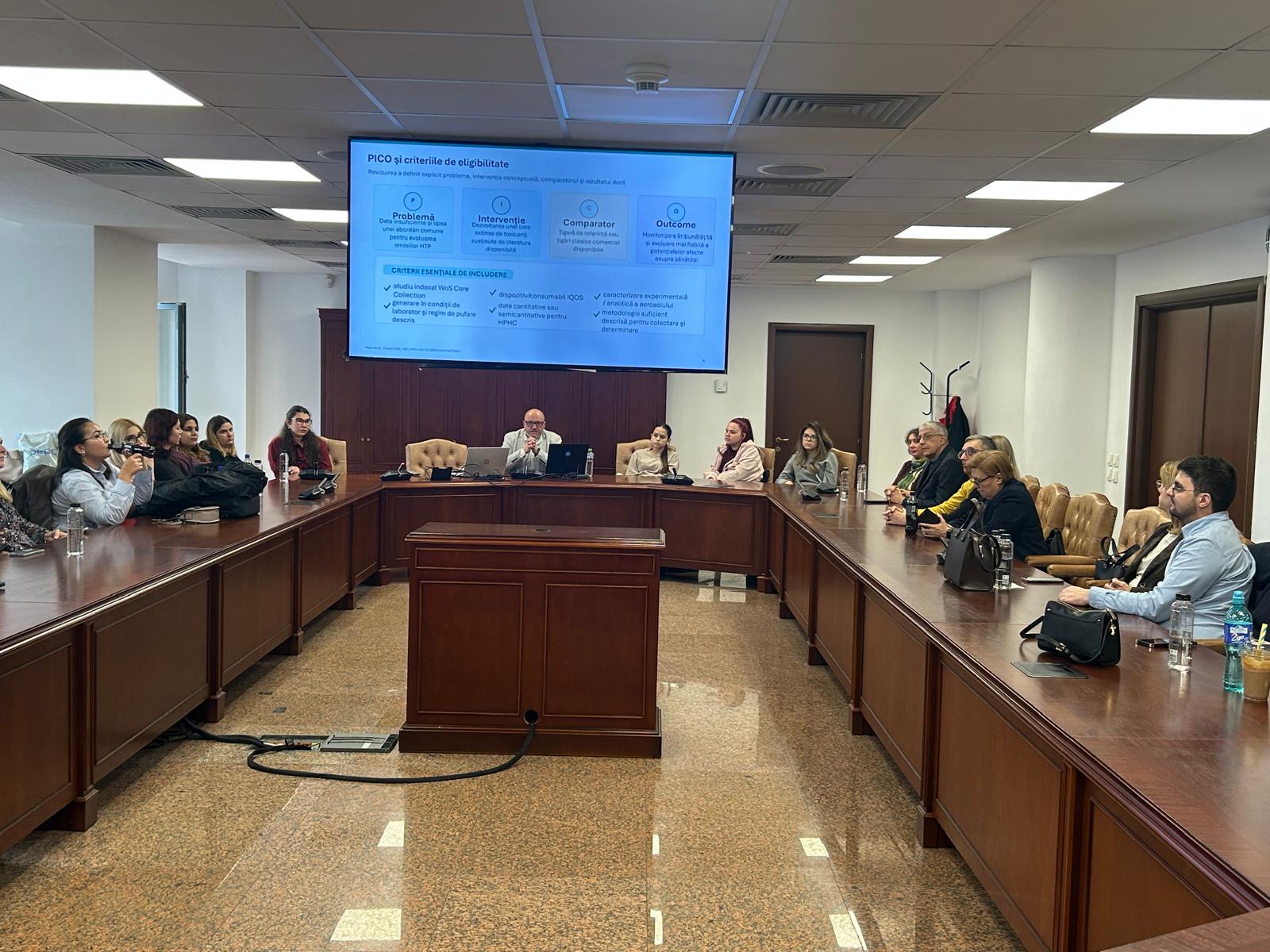 Eveniment științific privind caracterizarea chimică a aerosolilor generați de produsele din tutun încălzit